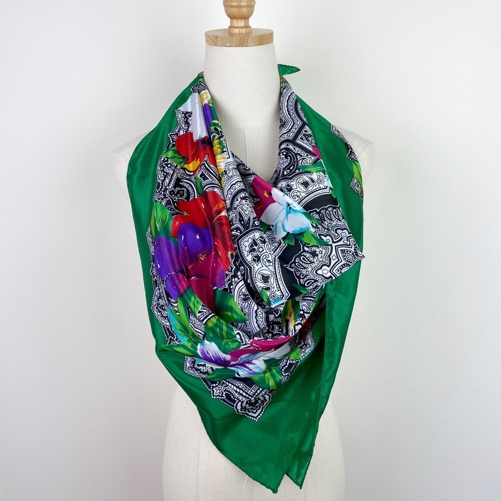 Vintage Floral and Paisley Mandala Scarf